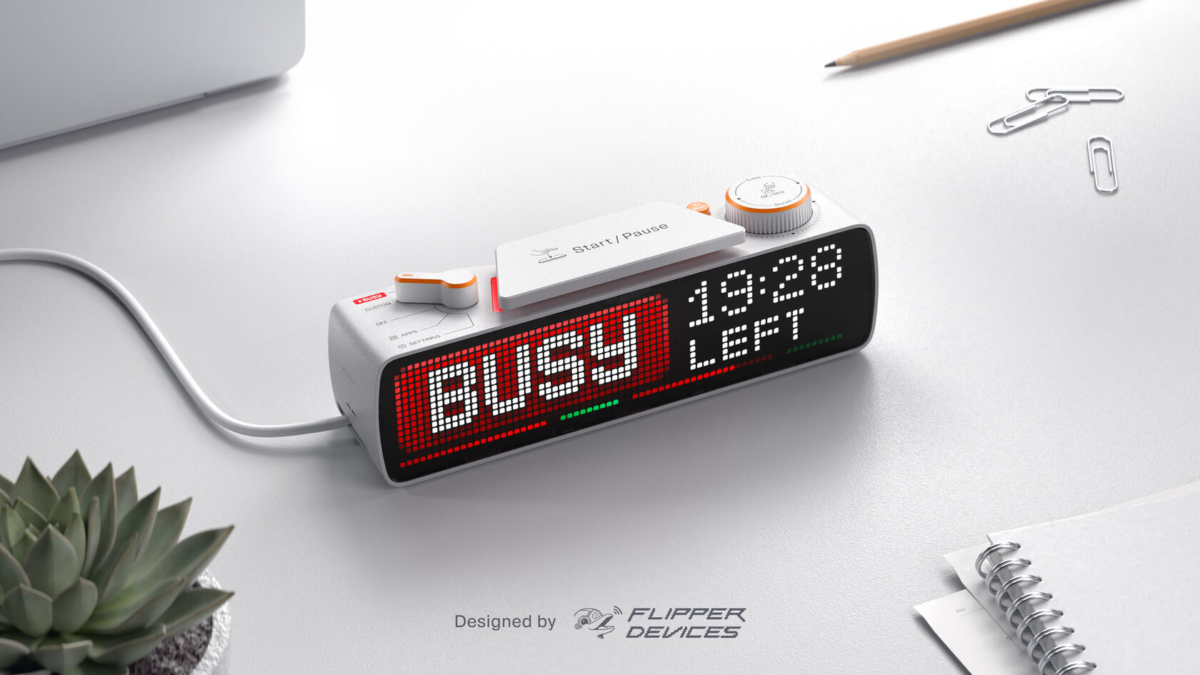 BUSY Bar — Productivity Multi-tool Device with an LED pixel screen